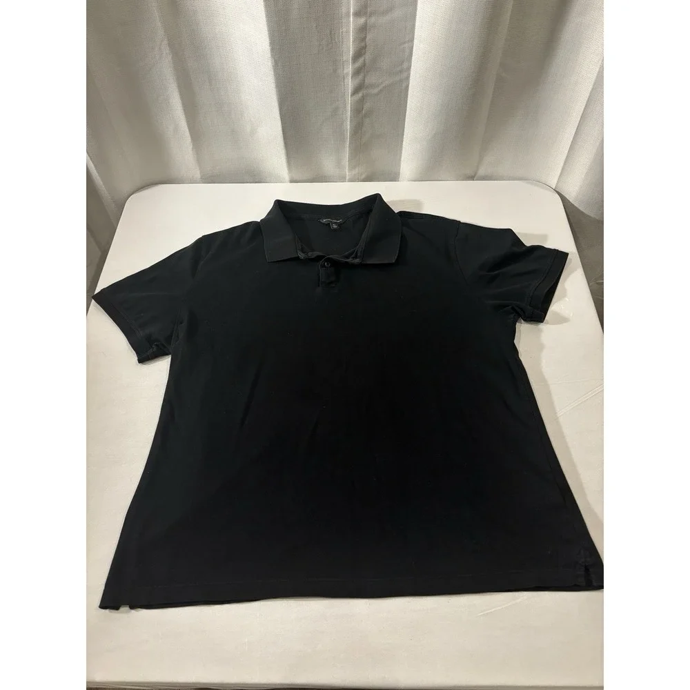 Banana‎ Republic Men Black Polo Short Sleeve Shirt Size XL Fitted Slim